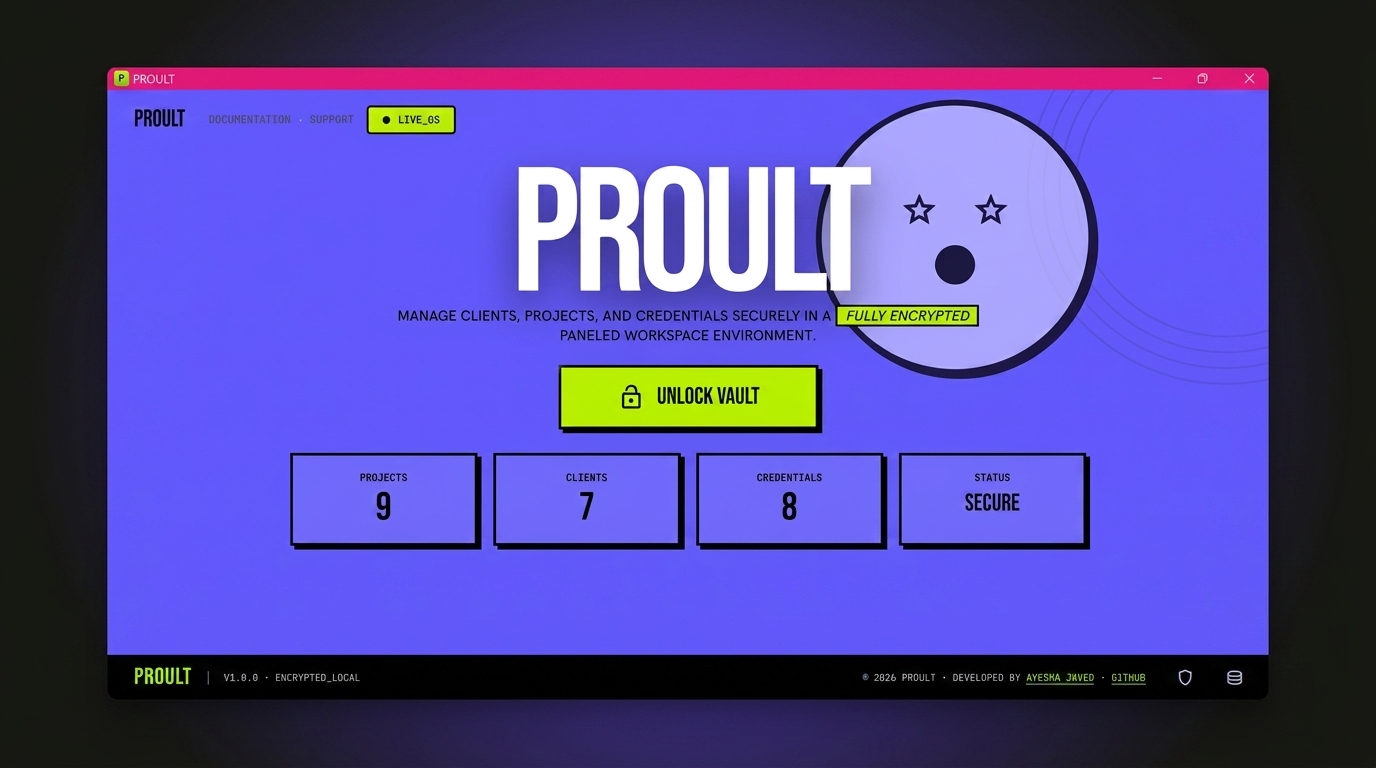 Proult desktop app — project management workspace